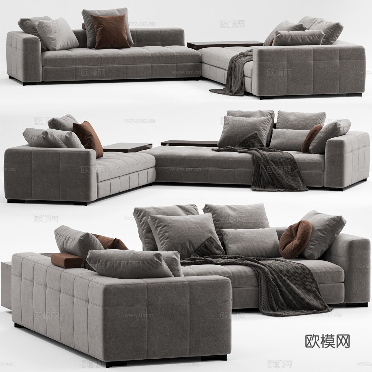 转角沙发3d模型