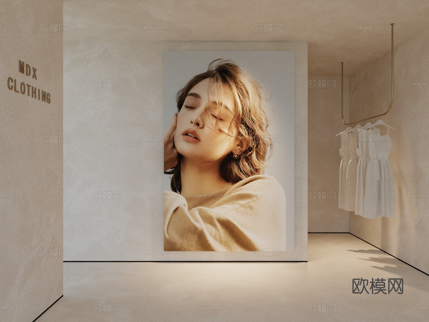 现代工装挂画海报挂画3d模型