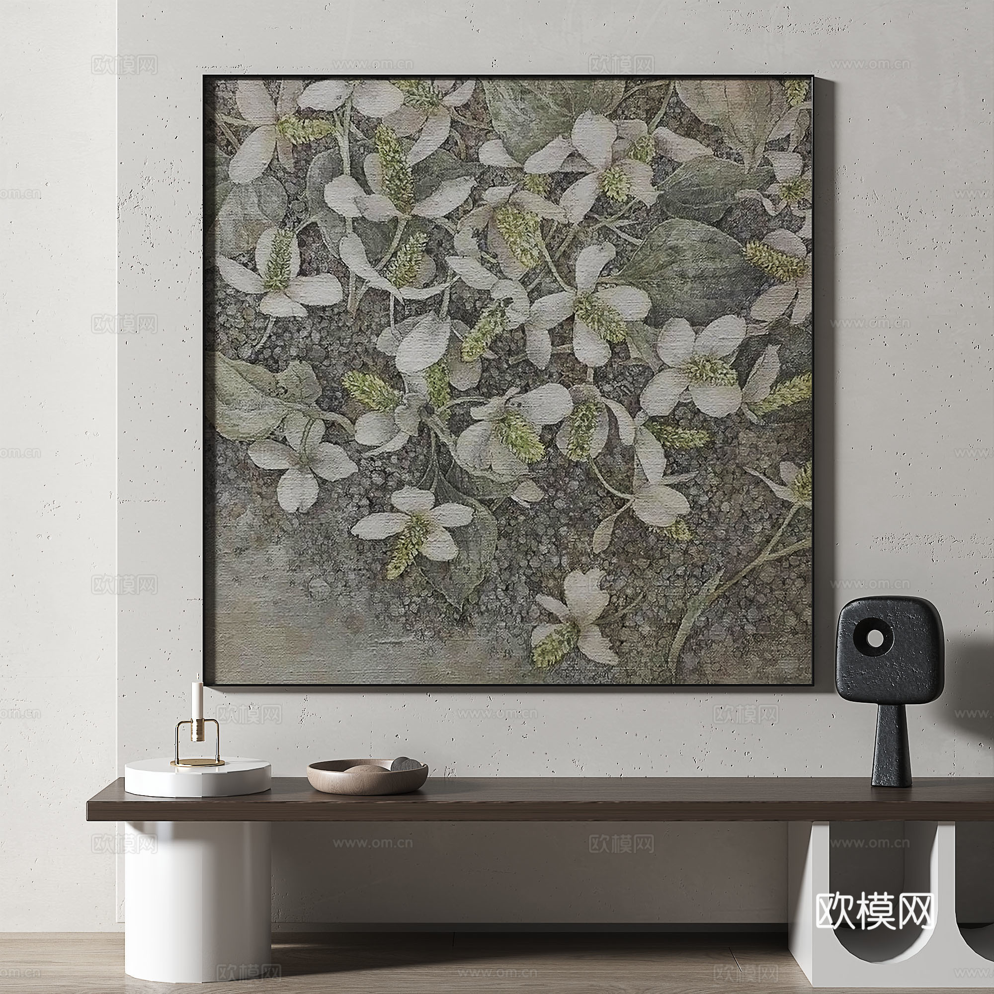 现代，中古，抽象，轻奢，复古，油画，装饰画3d模型
