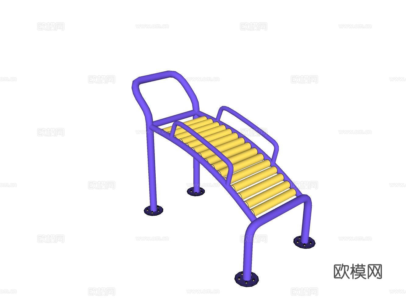 健身器材su模型