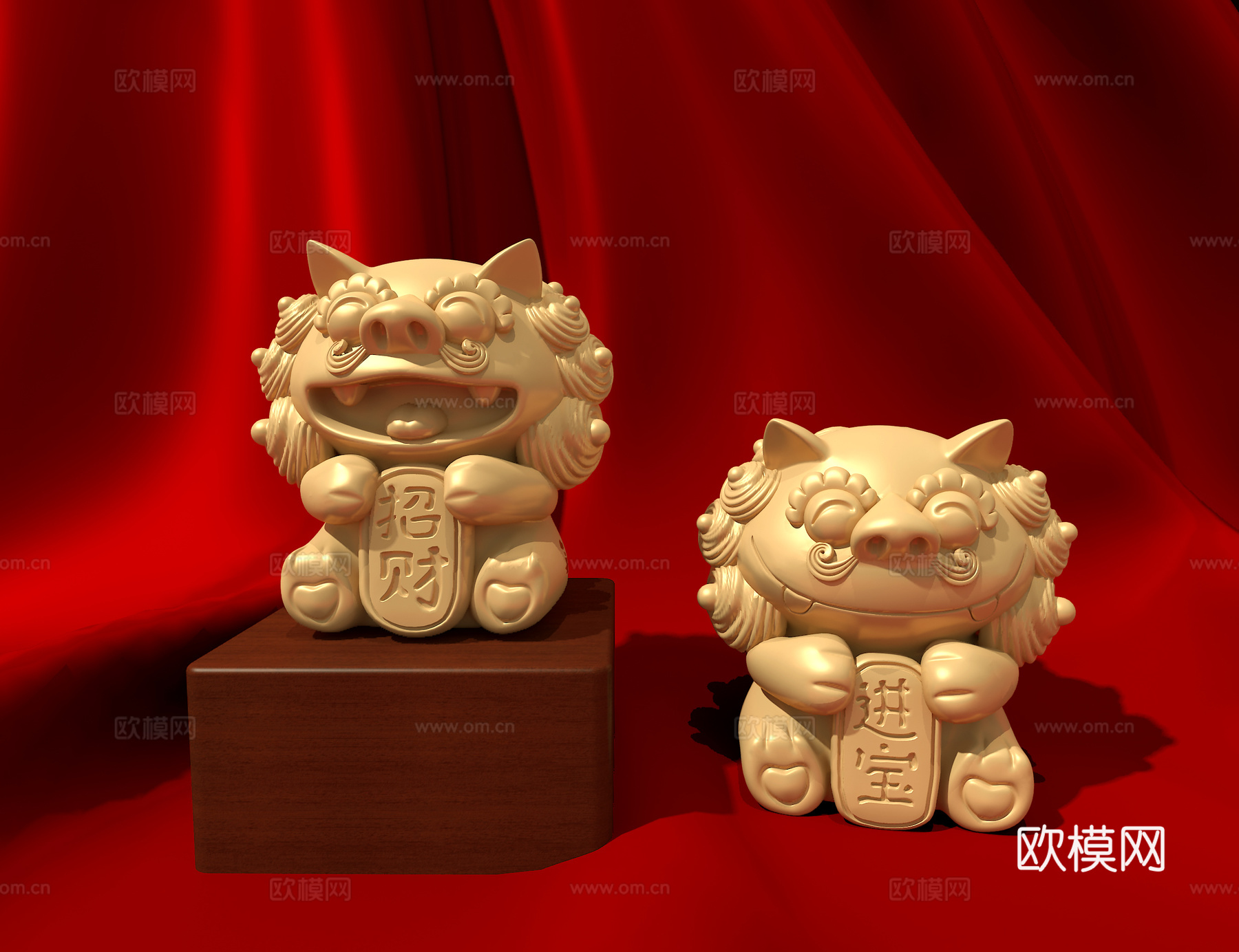 招财摆件3d模型