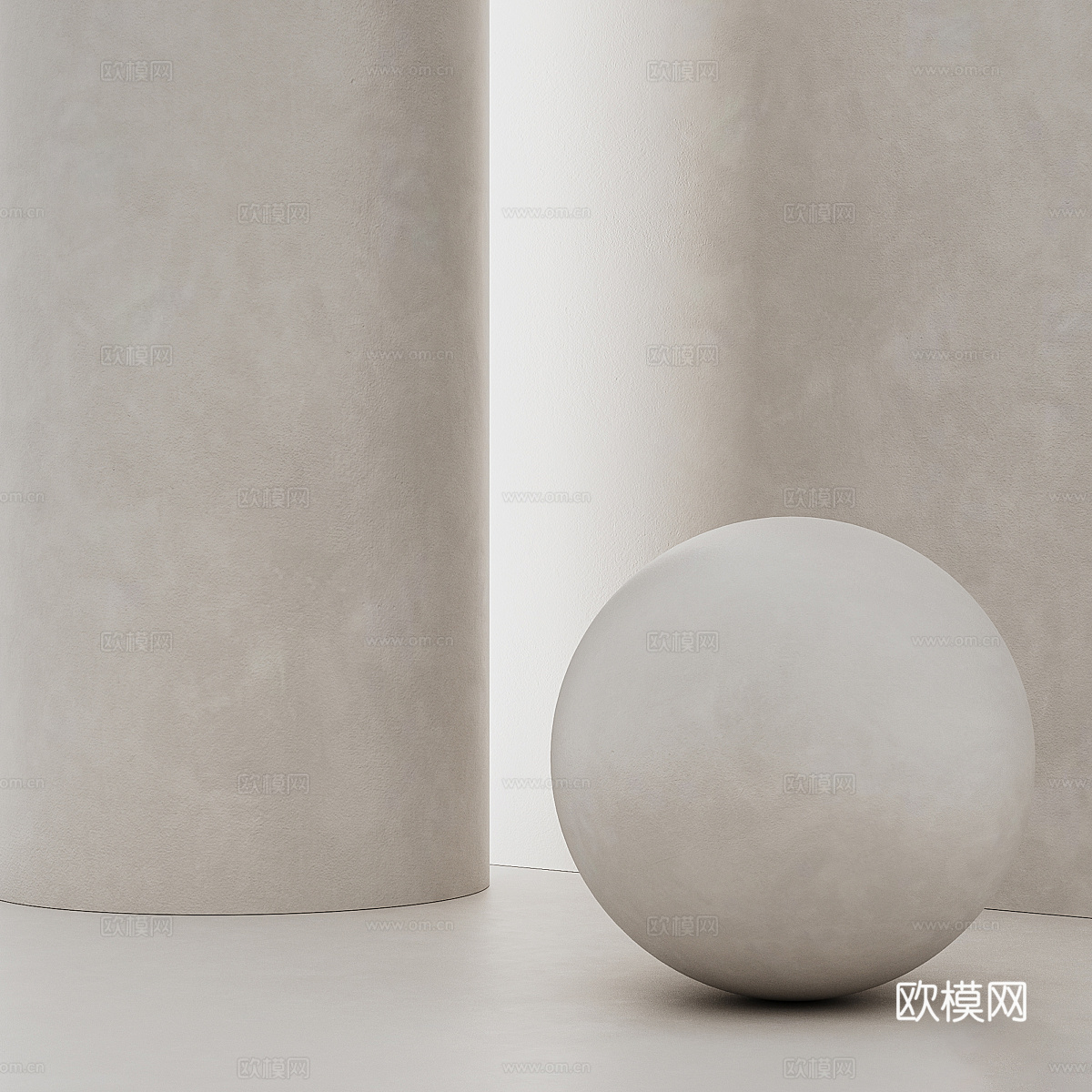现代侘寂涂料3d模型