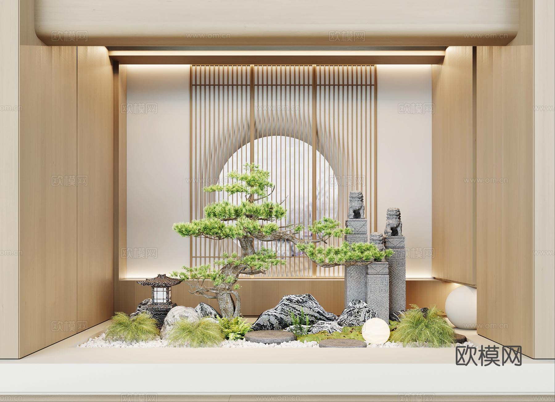 现代景观 室内景观 景观造景 景观小品su模型
