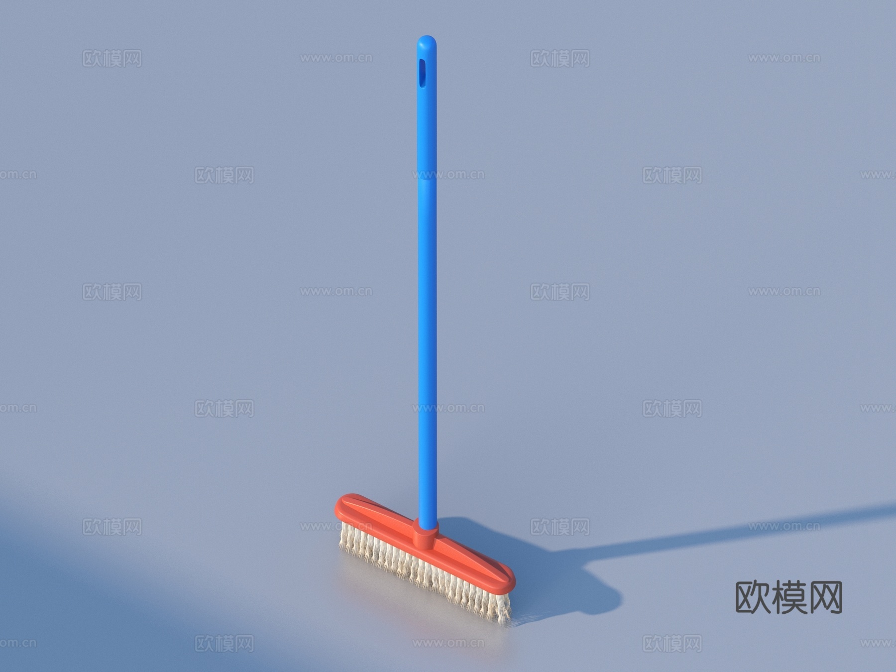 扫把 笤帚 长杆刷 清洁用品3d模型