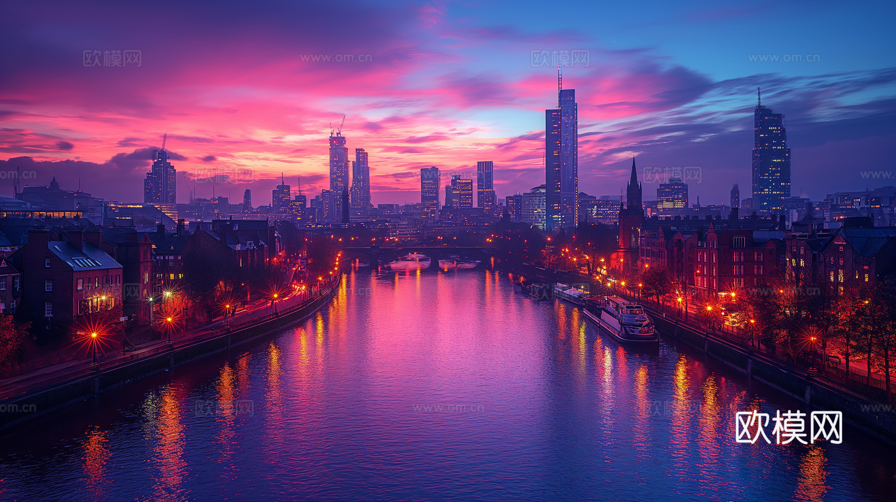 夜晚都市外景