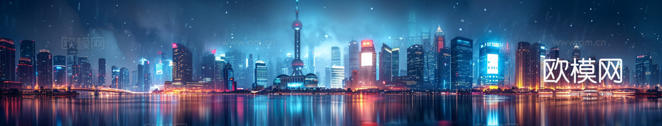 夜晚都市外景下载(渲染图6)