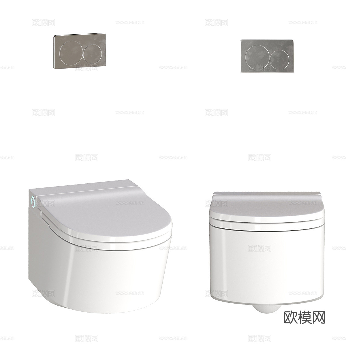 现代智能马桶3d模型
