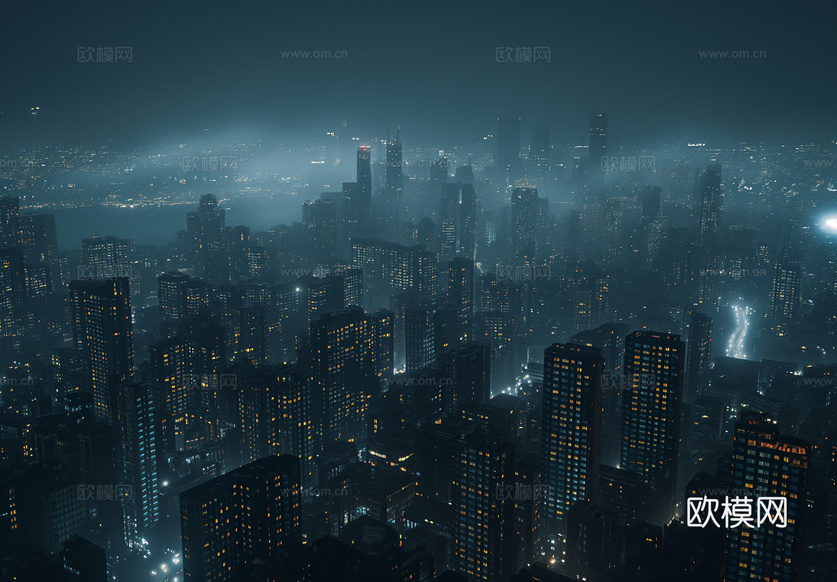 夜晚都市外景下載(渲染圖7)