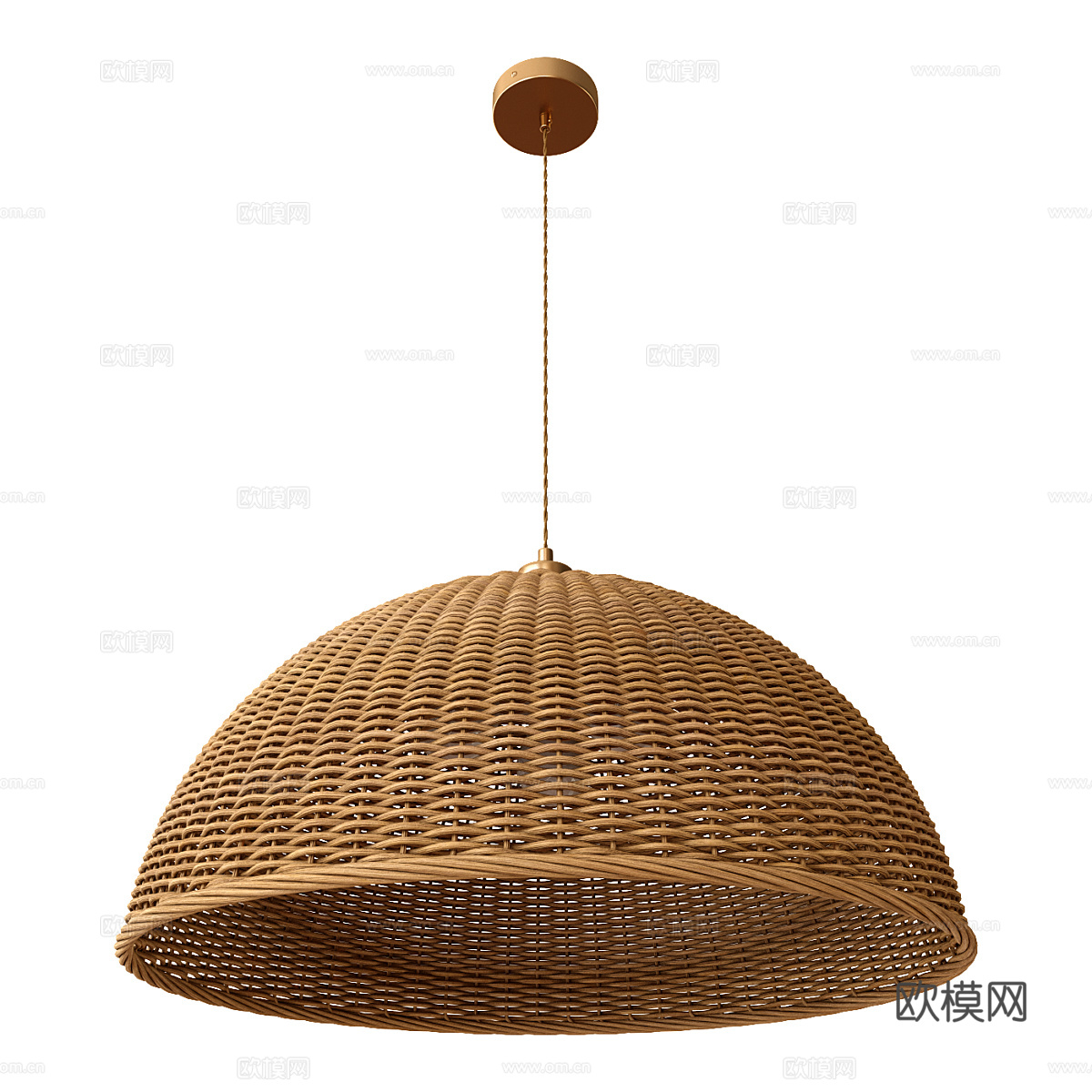 新中式藤编装饰吊灯3d模型