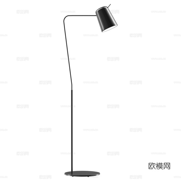现代极简落地灯3d模型下载
