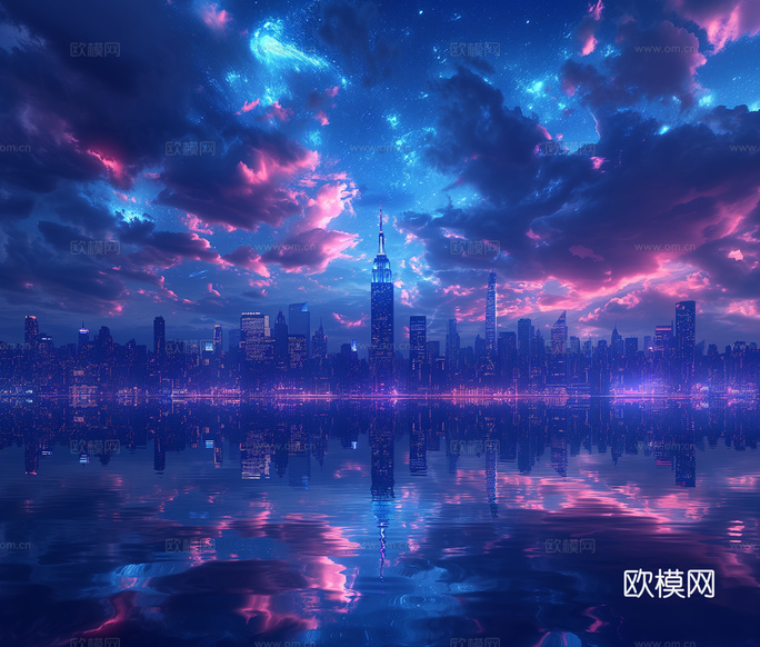 夜晚都市外景下載(渲染圖8)