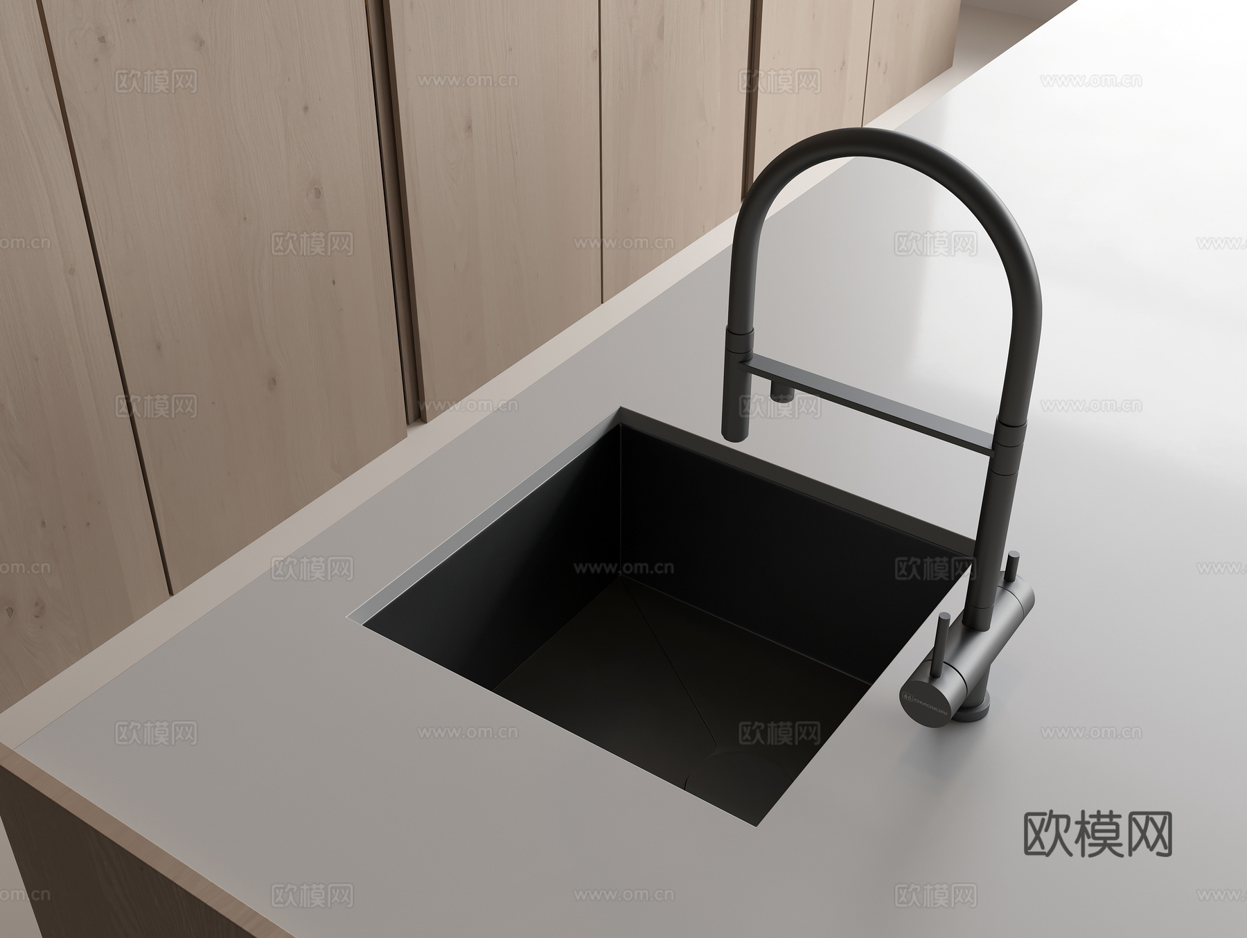 水槽 洗菜盆 台盆 水龙头3d模型