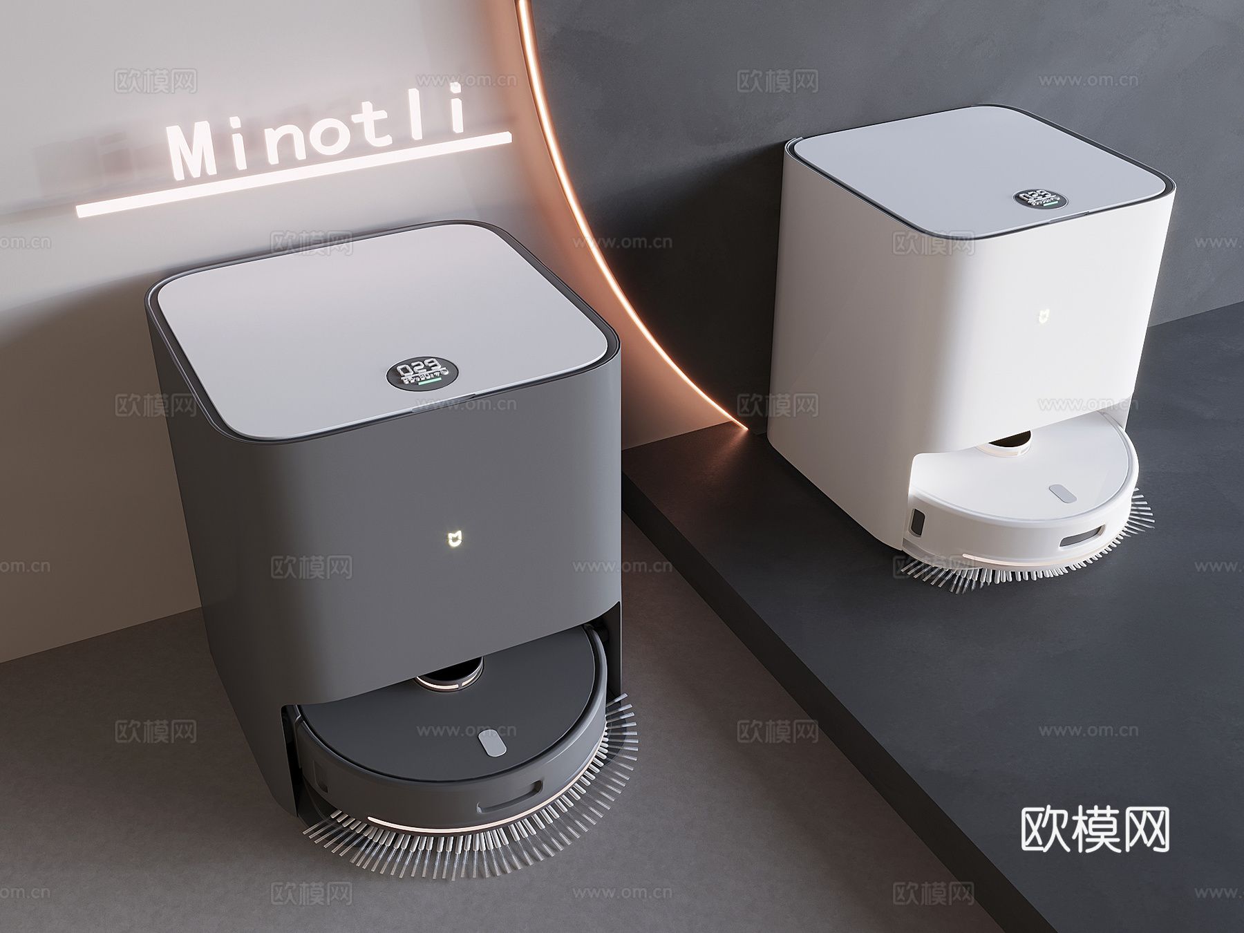 智能扫地机器人 拖地机扫拖一体机3d模型