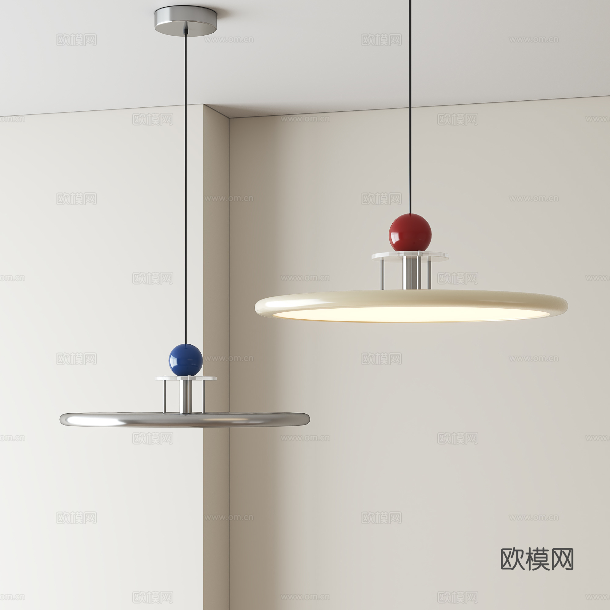 现代简约吊灯 奶油餐厅吊灯su模型