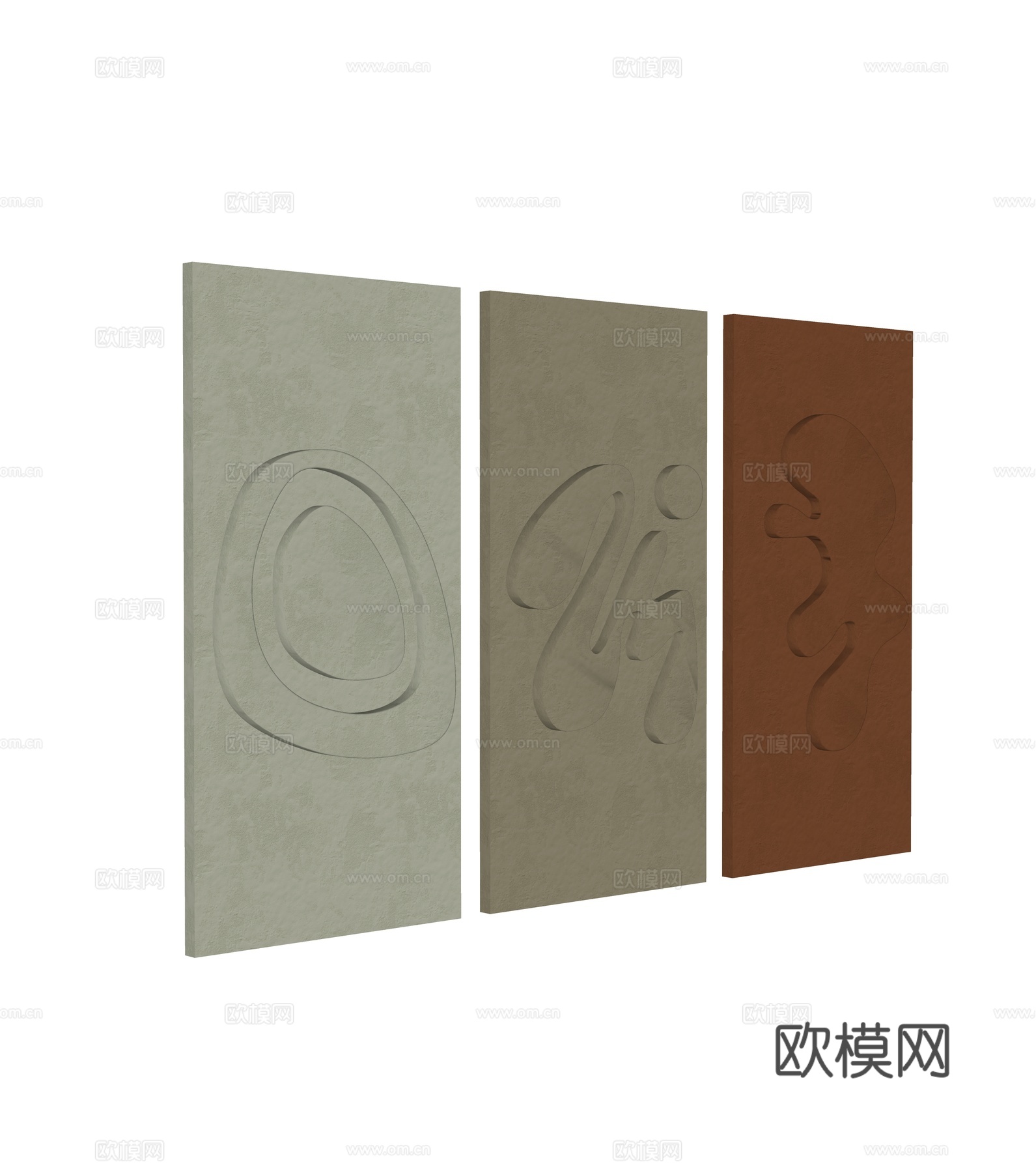 墙饰立体挂画su模型