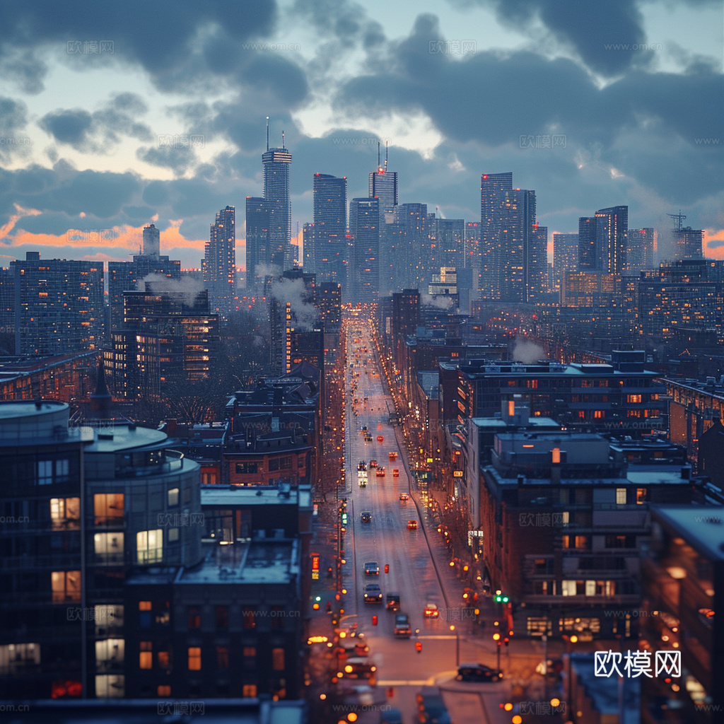 夜晚都市外景下载（渲染图4）