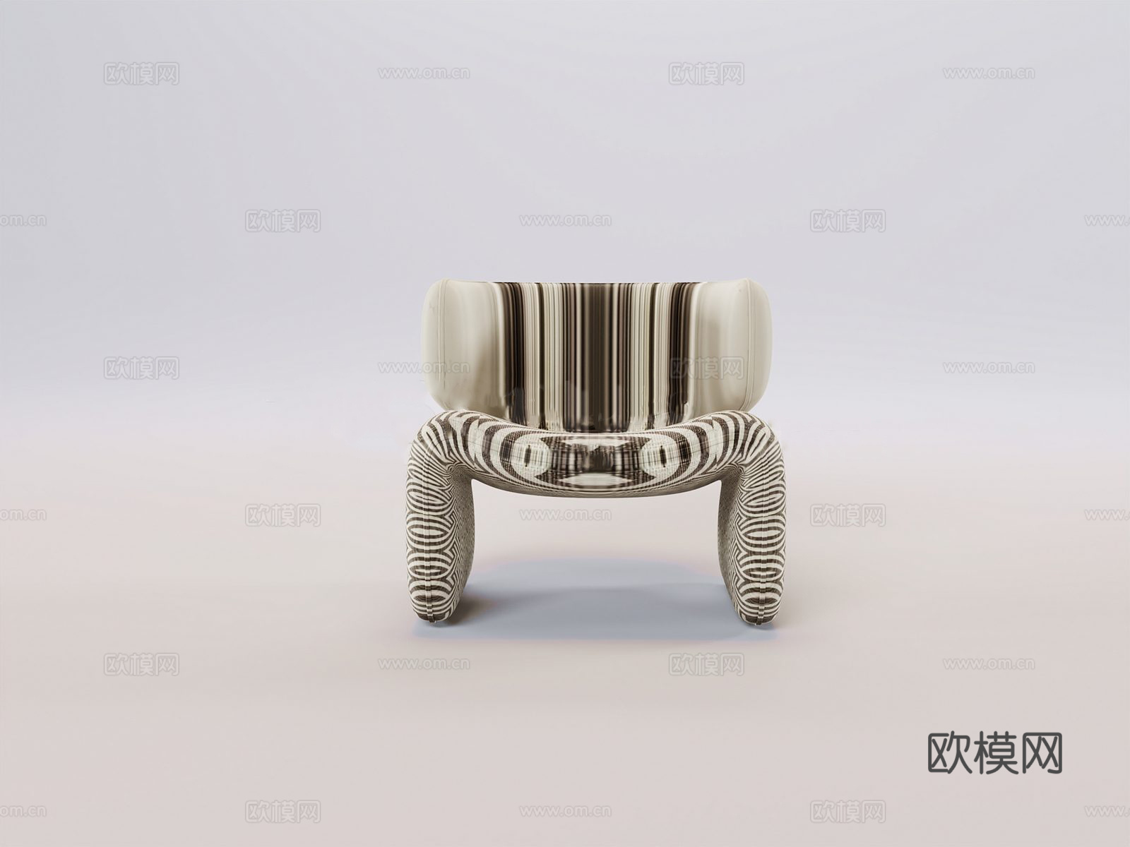 现代抽象 艺术单人沙发 休闲沙发3d模型