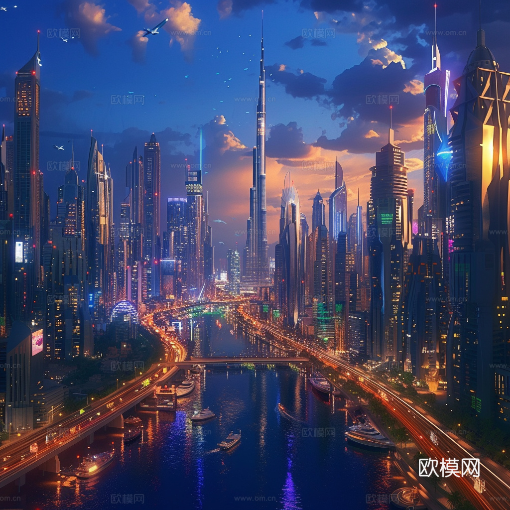 夜晚都市外景