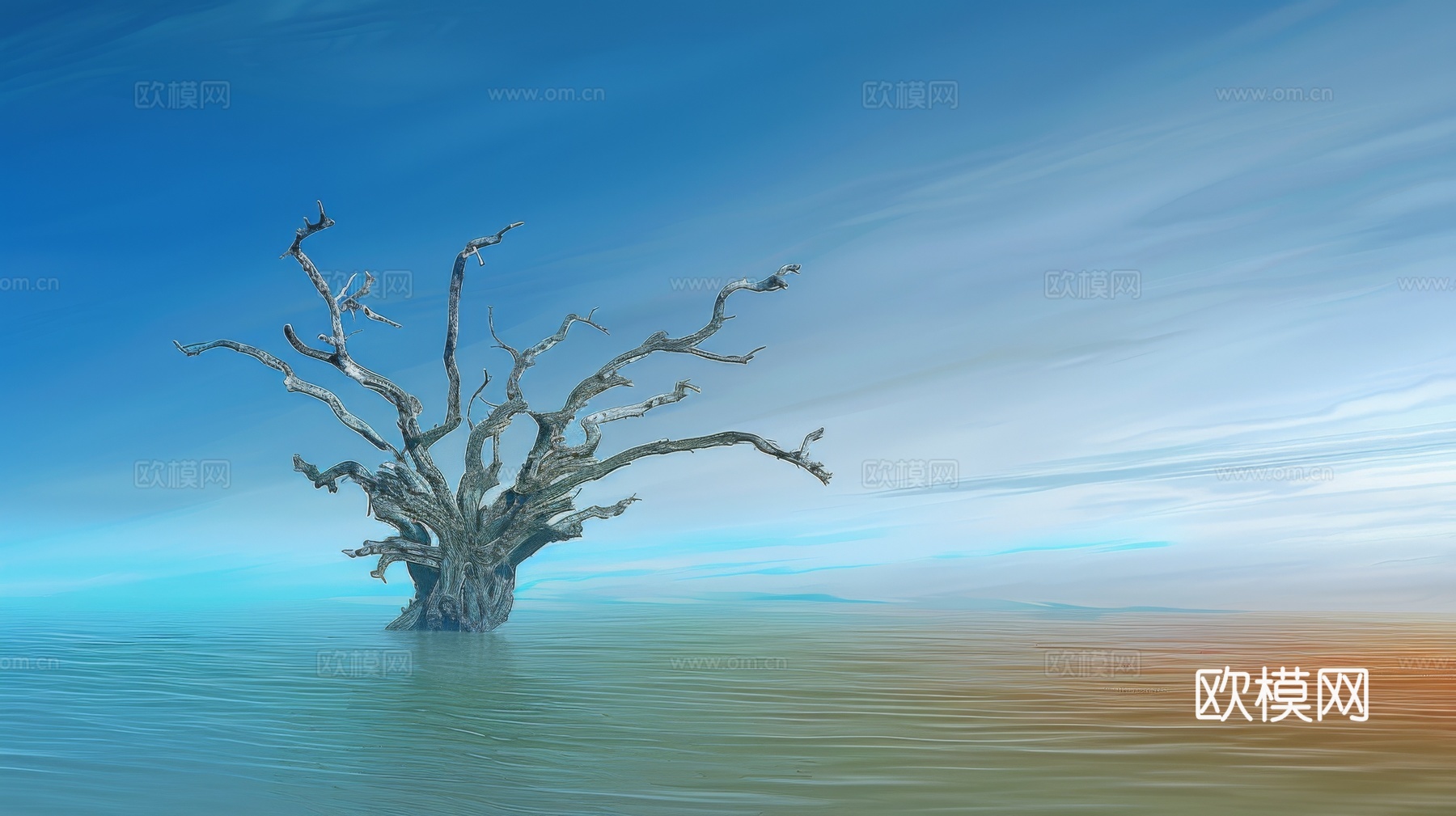 3D立体肌理油画涂抹背景壁纸下载（渲染图1）