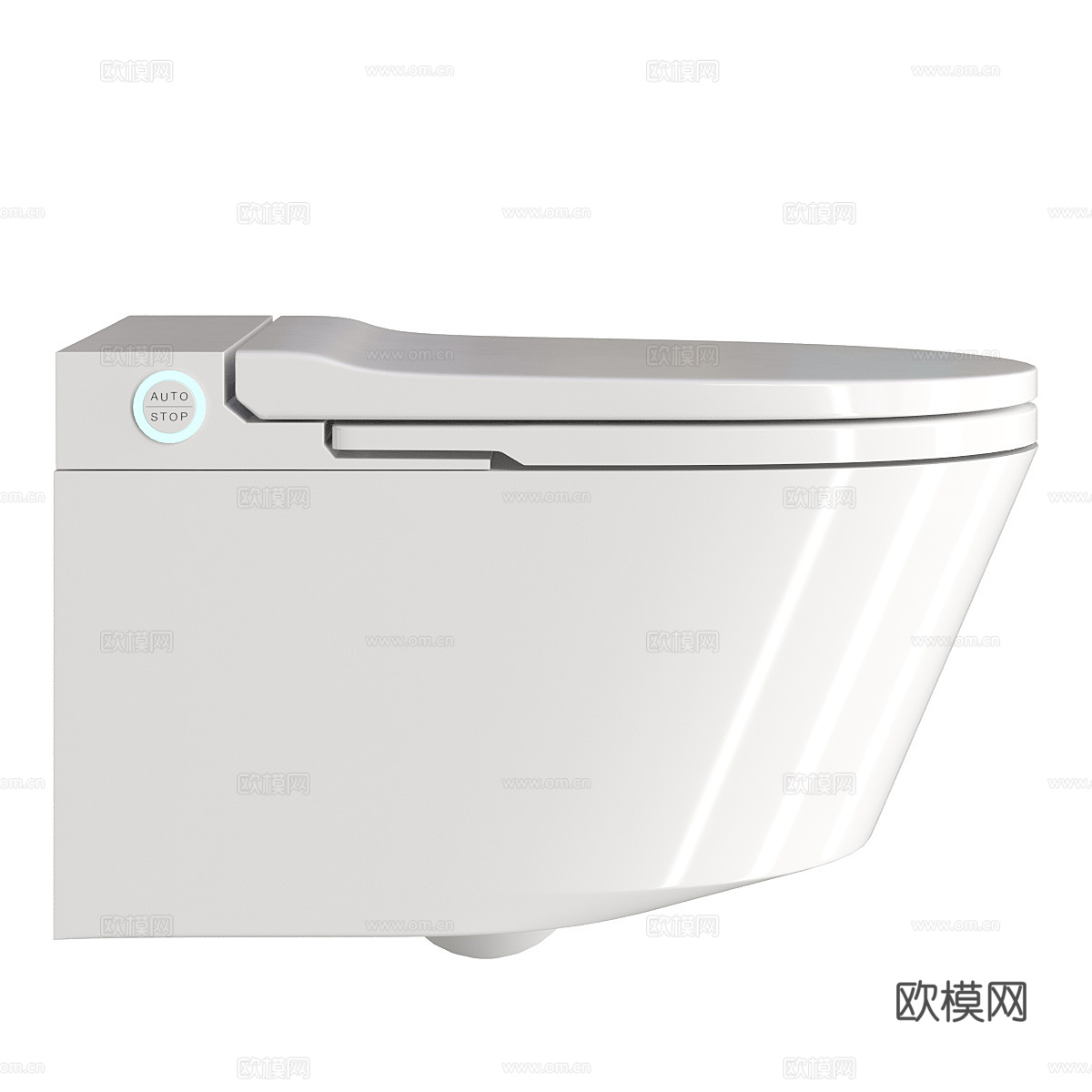 现代智能马桶3d模型