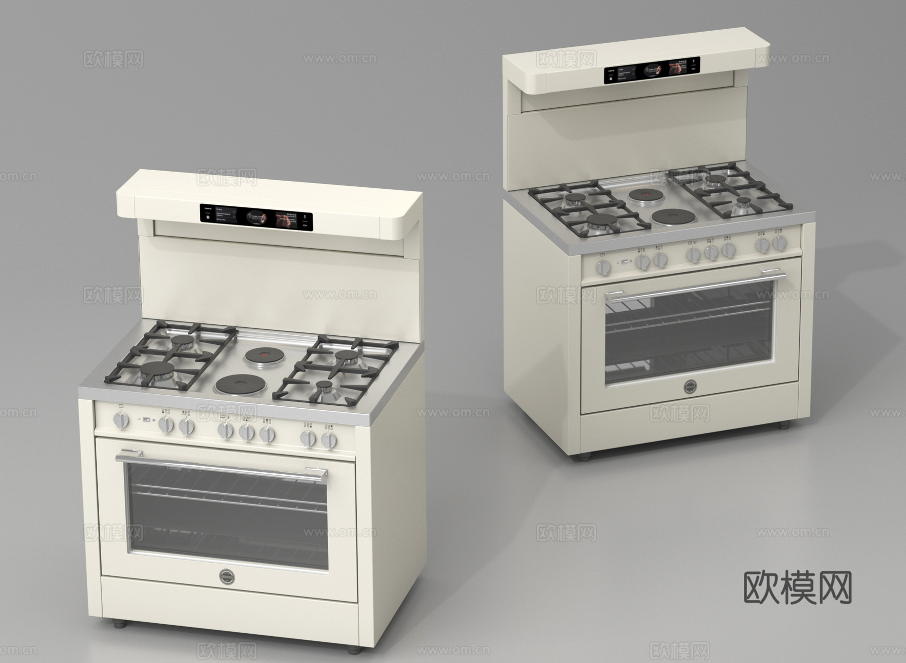 集成灶 炉灶 燃气灶 烤箱3d模型
