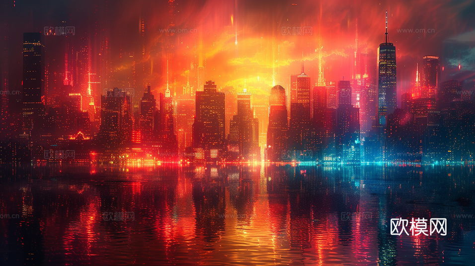 夜晚都市外景下載(渲染圖1)