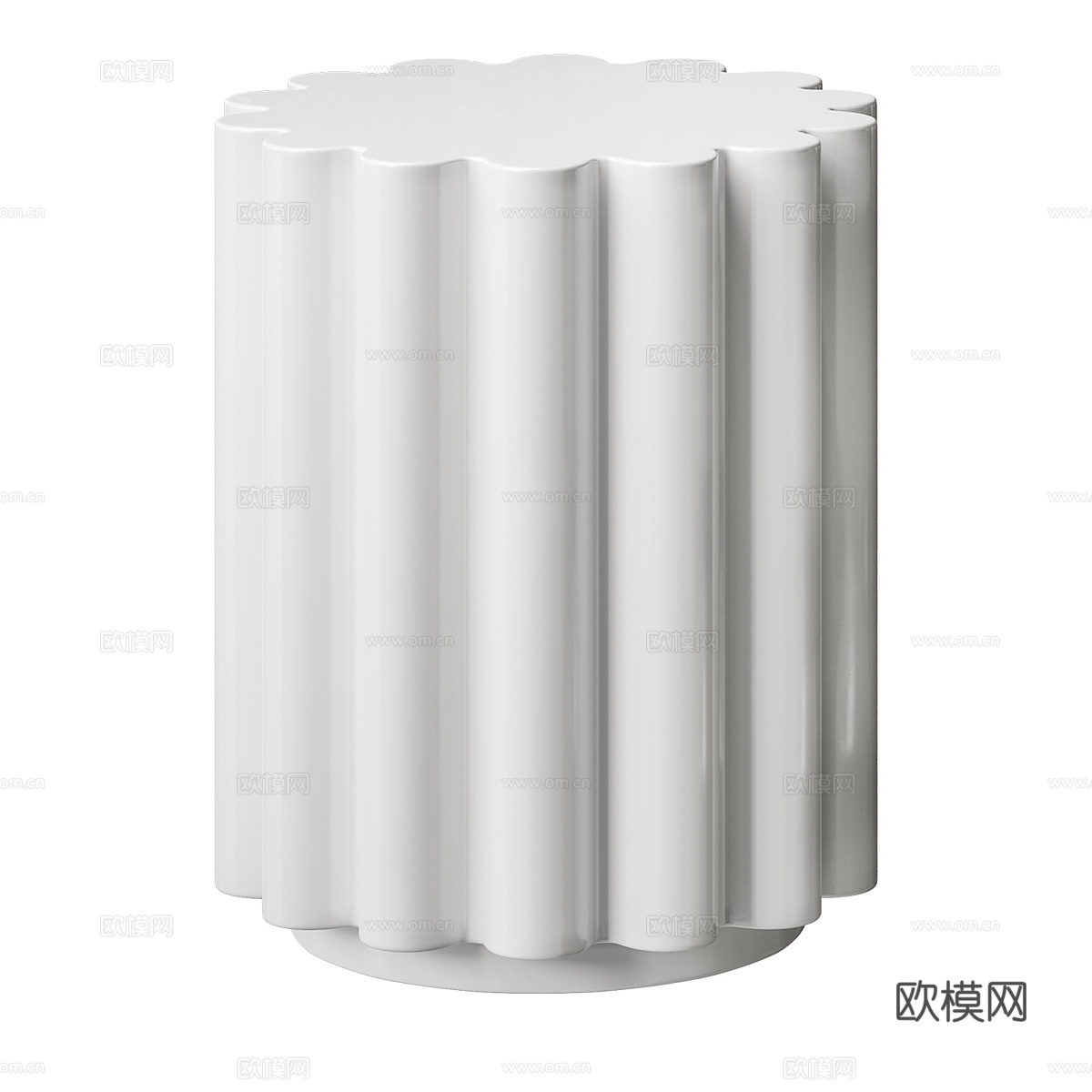 现代极简亚克力边几3d模型