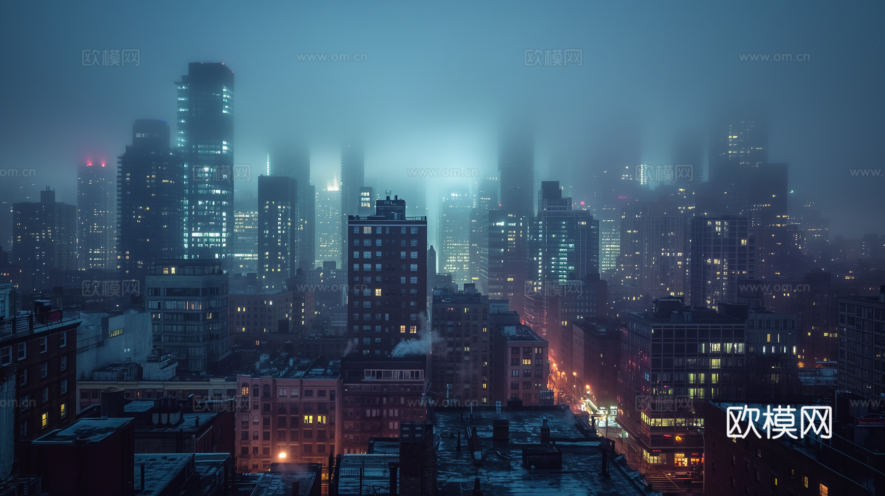 夜晚都市外景