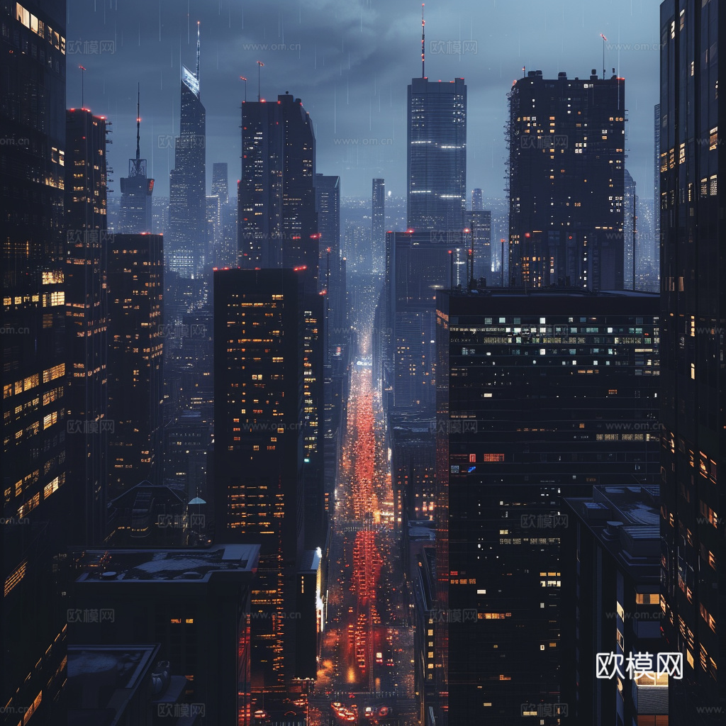 夜晚都市外景