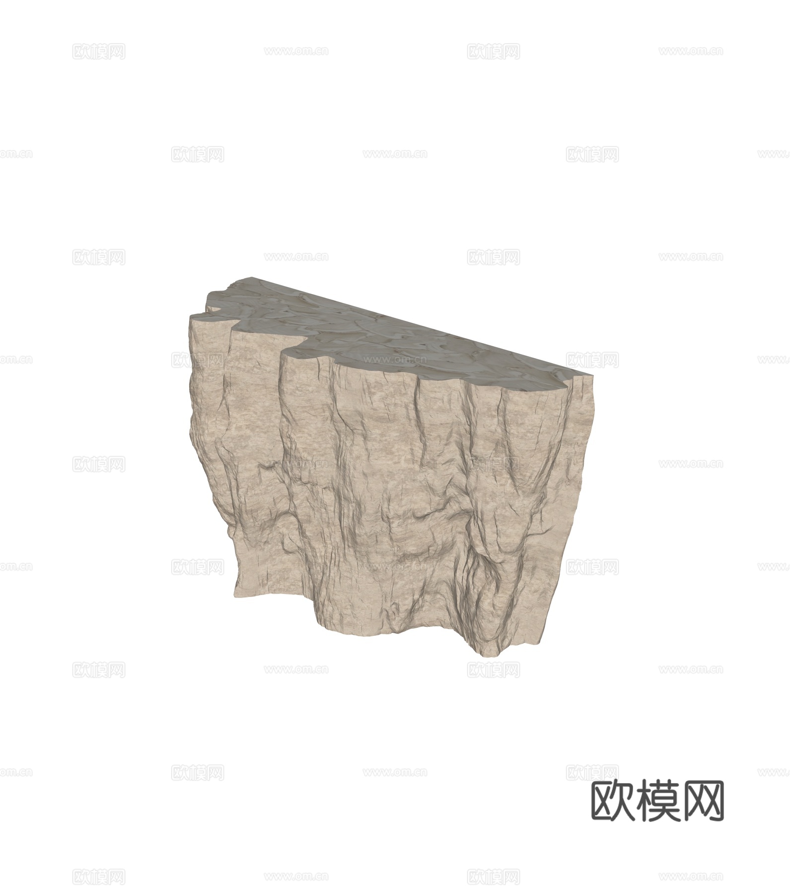 石材前台接待台su模型
