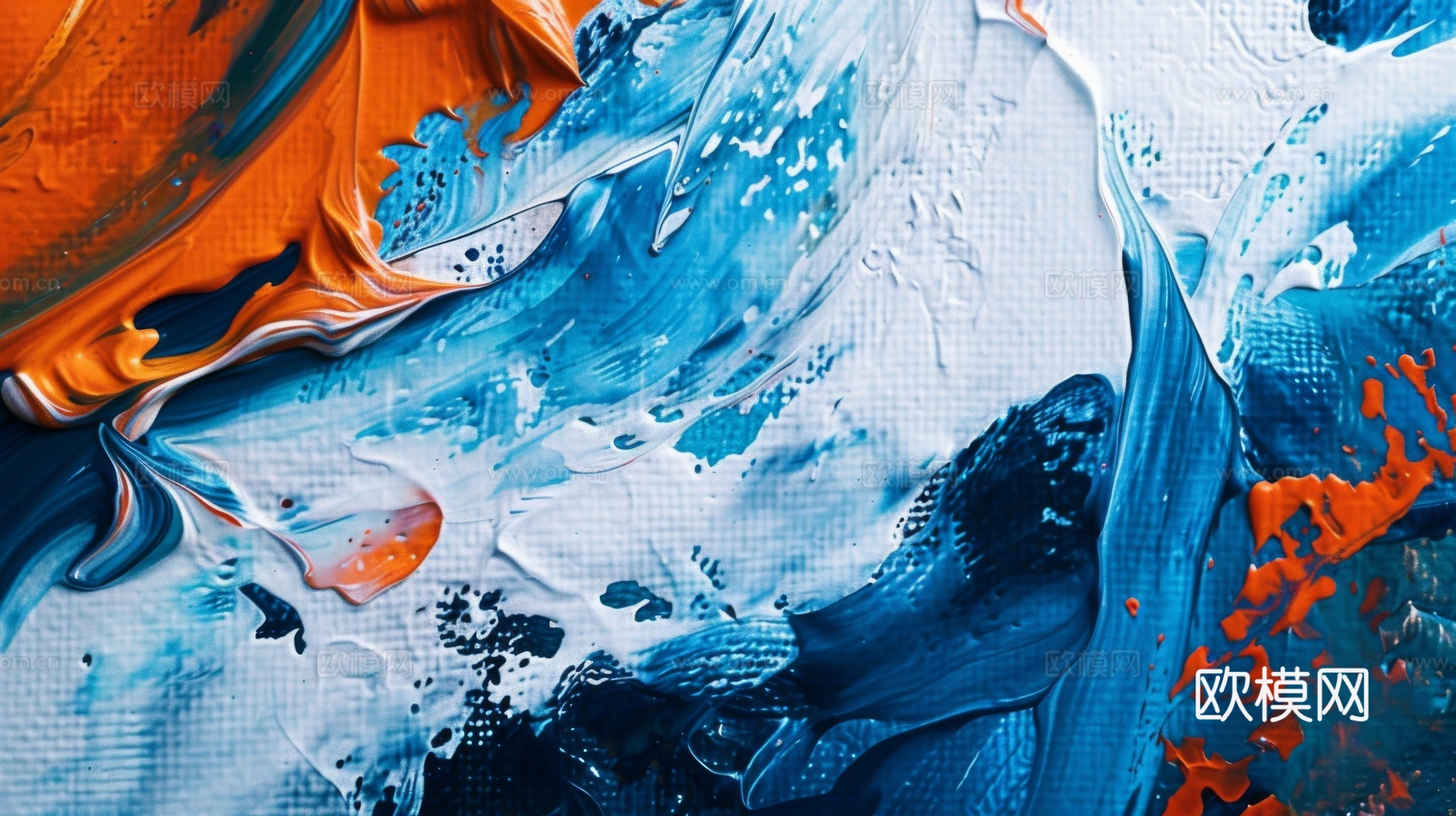 3D立体肌理油画涂抹背景壁纸下载（渲染图6）