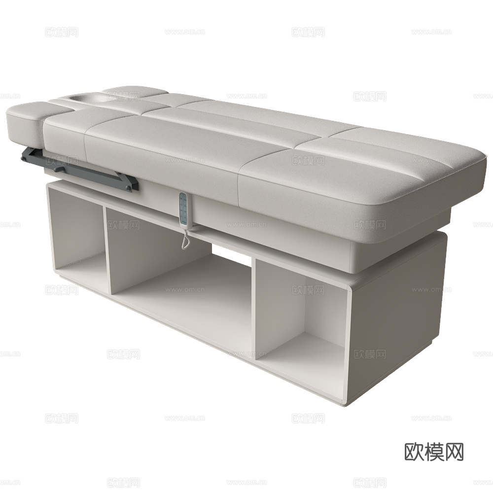 现代专业皮革按摩床3d模型