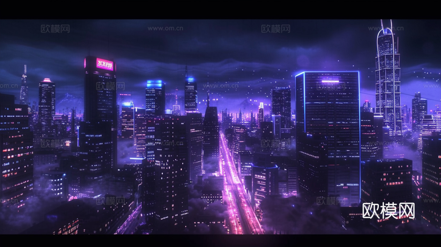 夜晚都市外景下载（渲染图7）