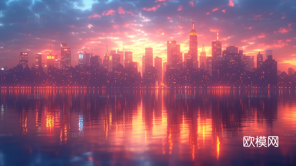 夜晚都市外景下載(渲染圖4)