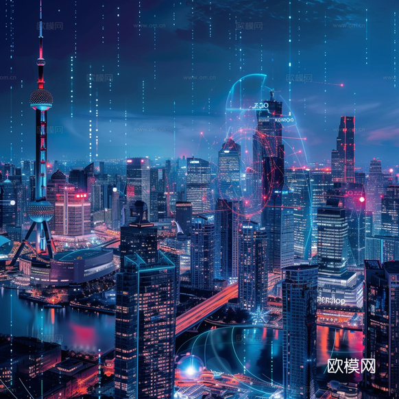 夜晚都市外景下載(渲染圖5)