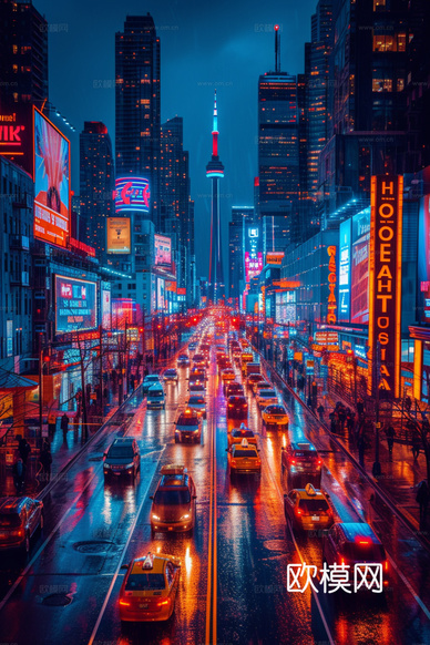 夜晚都市外景下载(渲染图4)