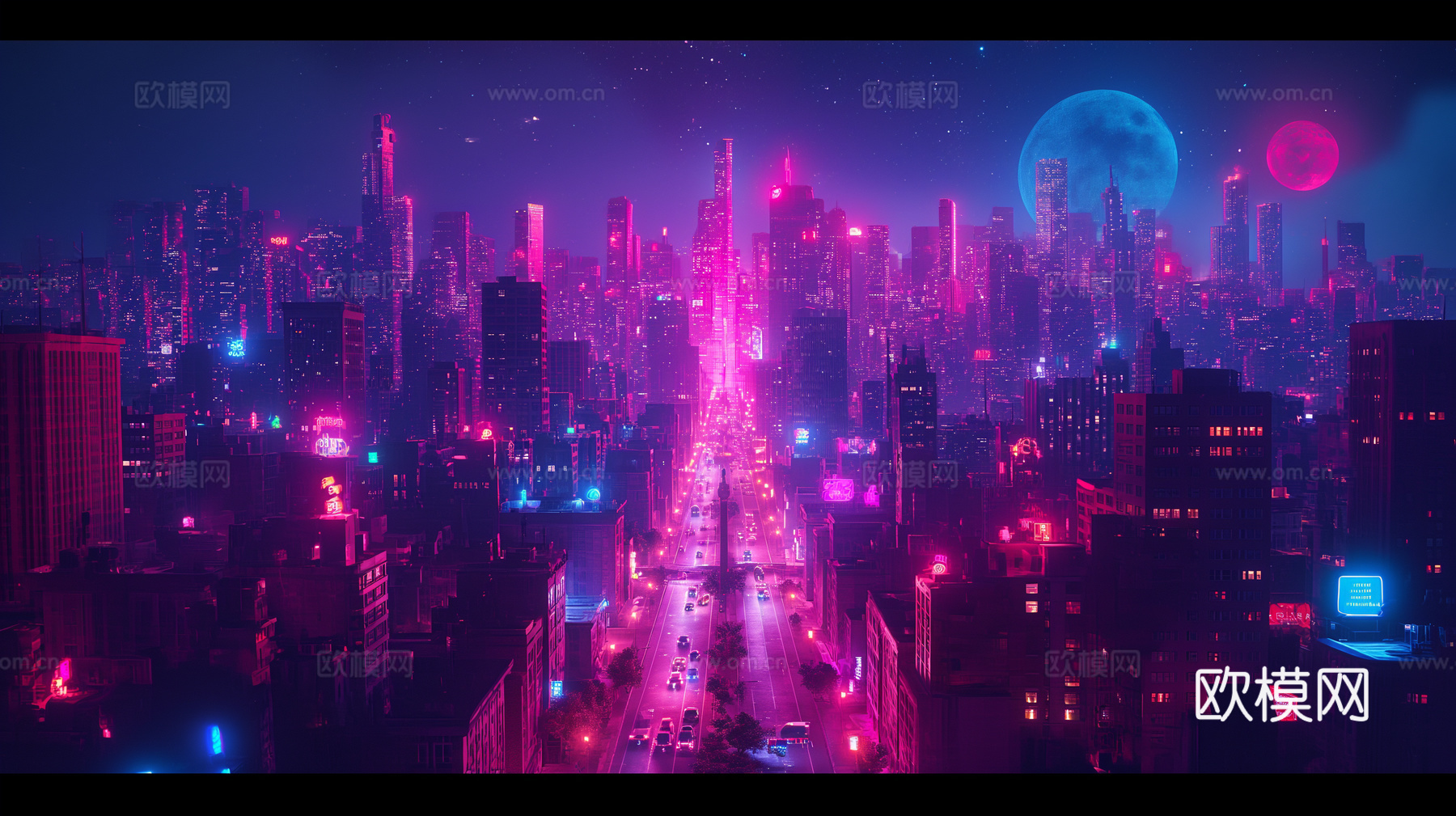 夜晚都市外景下载（渲染图7）