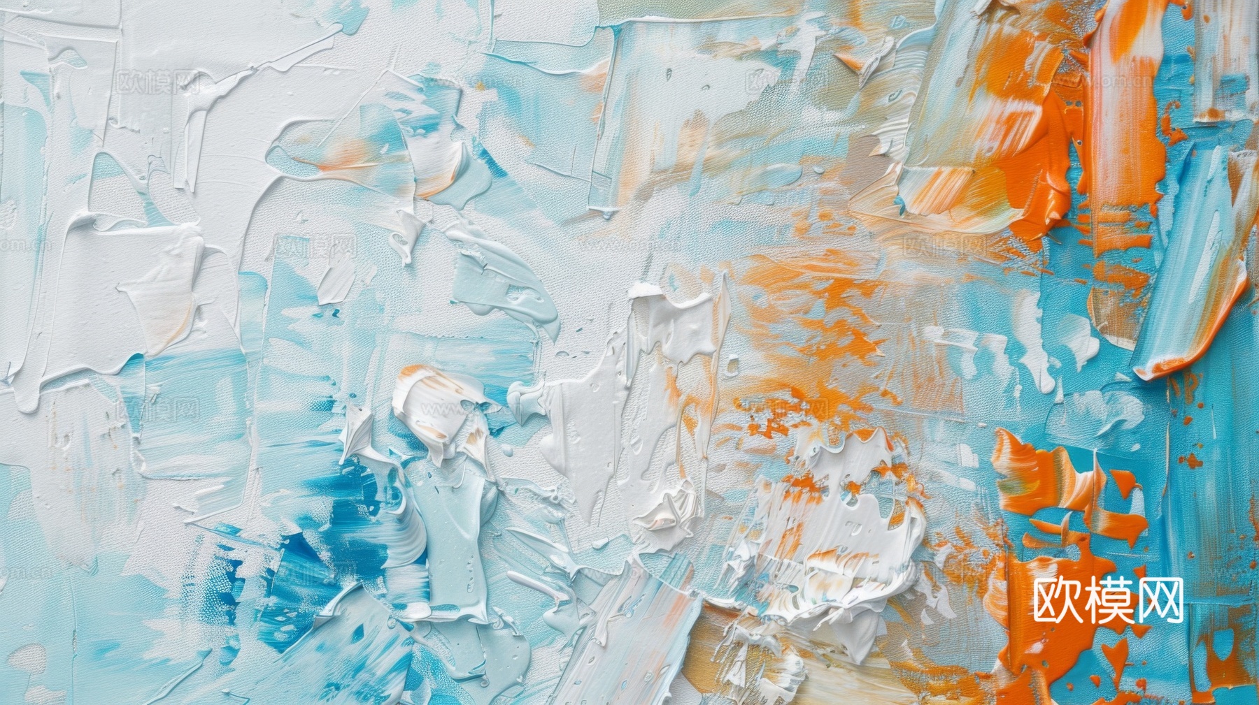 3D立体肌理油画涂抹背景壁纸下载（渲染图6）