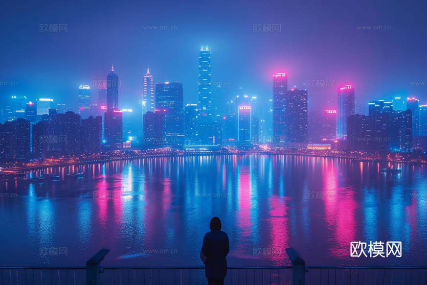 夜晚都市外景下載(渲染圖4)