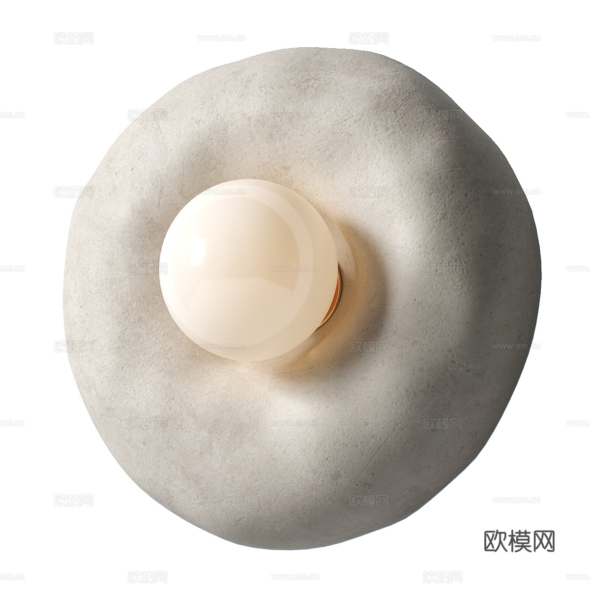 新中式侘寂陶制壁灯3d模型