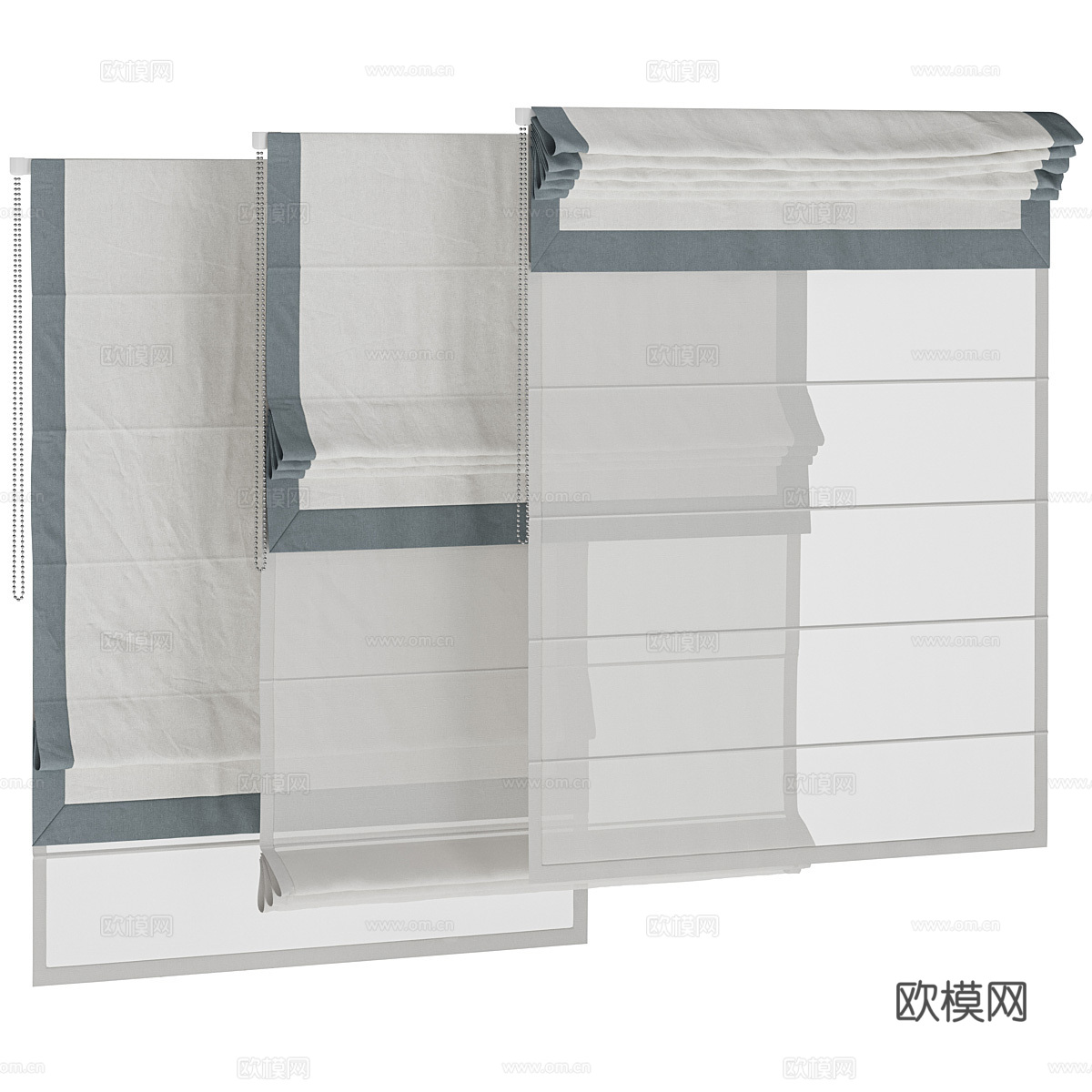 罗马帘3d模型
