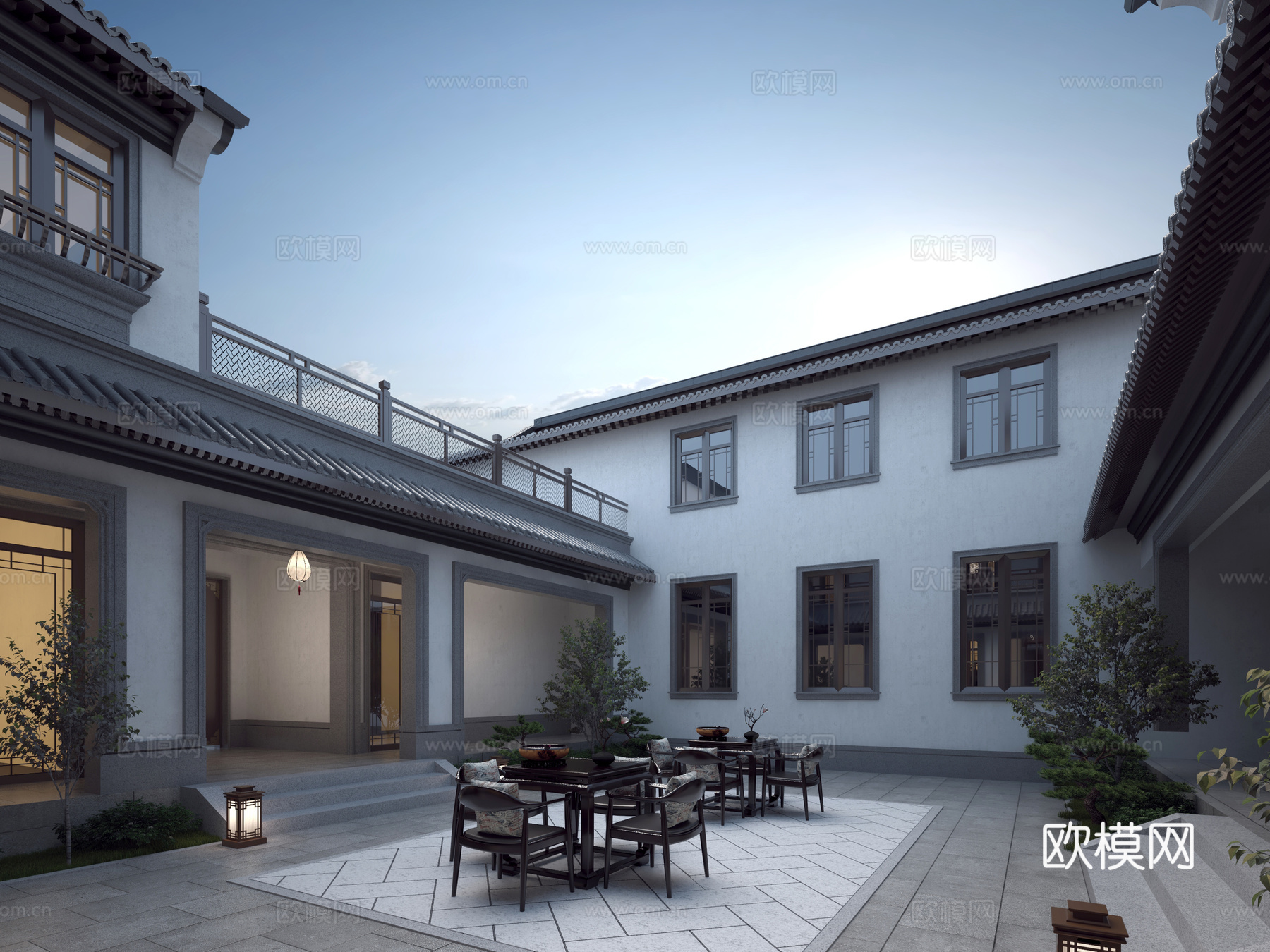 古建 中式建筑 民宿 小镇3d模型