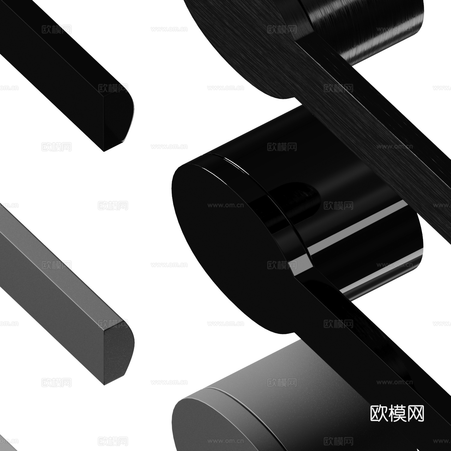 现代极简门锁 锁具 门把手3d模型