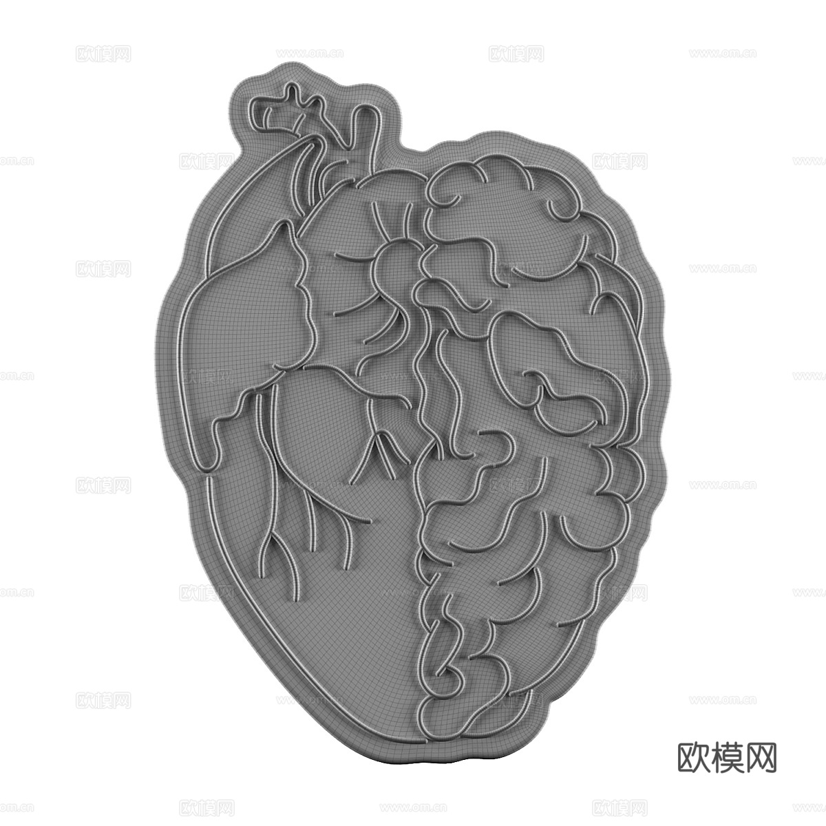 现代霓虹灯3d模型