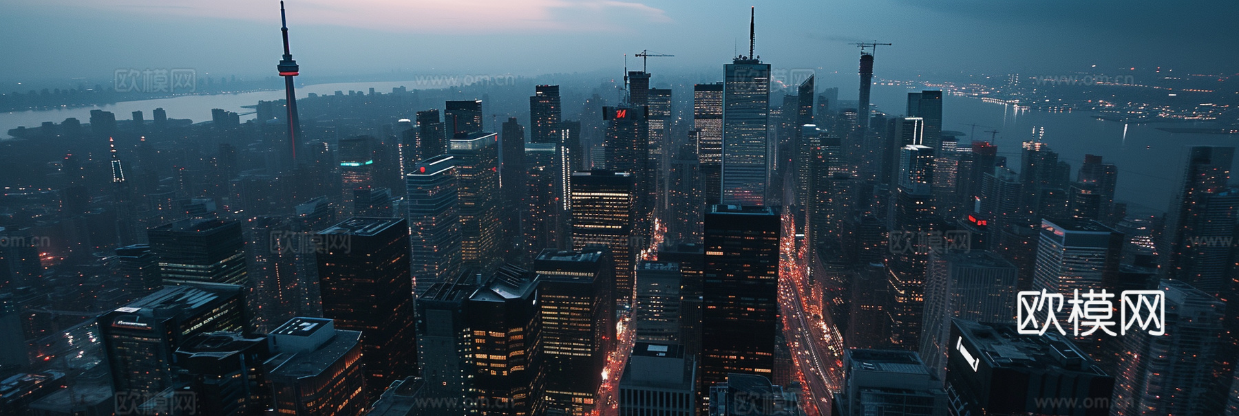 夜晚都市外景下载（渲染图2）