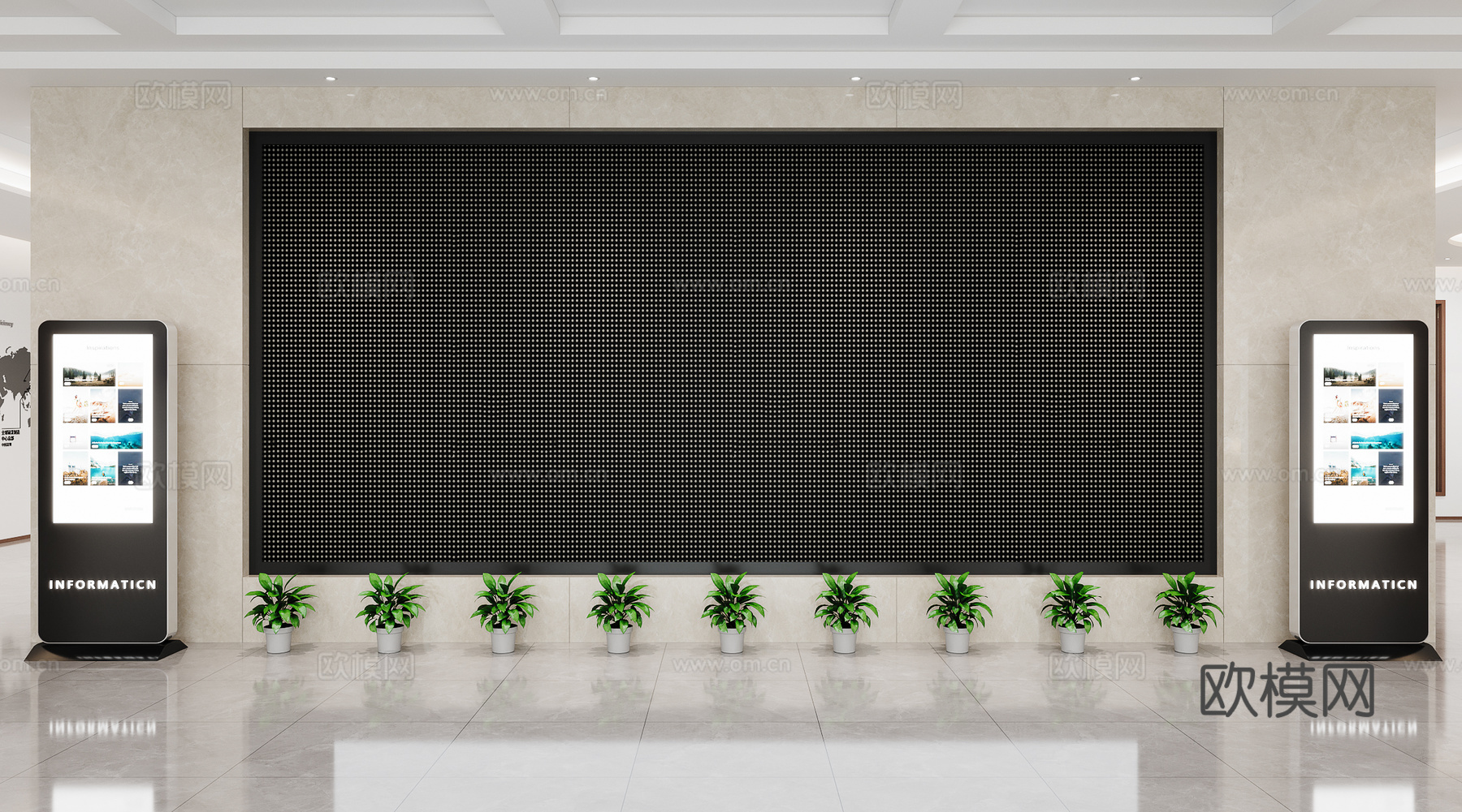 大屏LED显示屏su模型