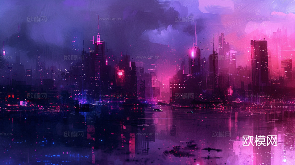 夜晚都市外景下载(渲染图2)