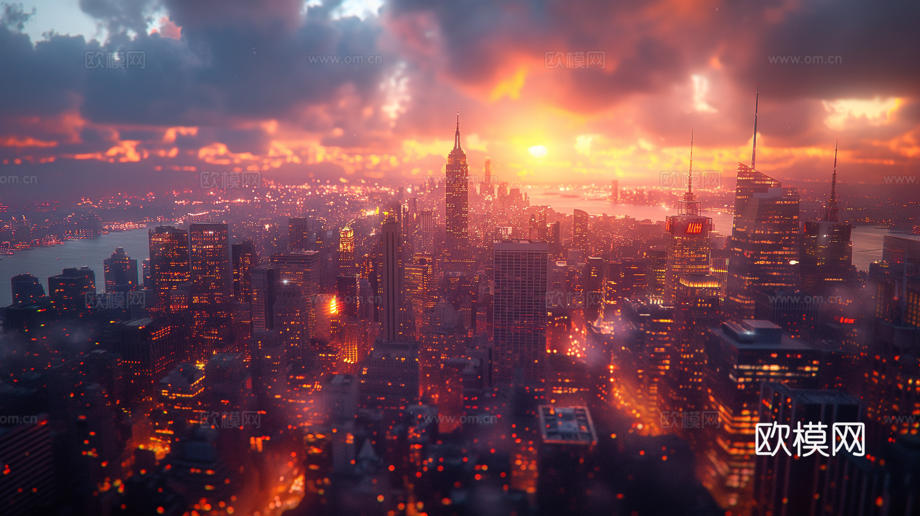夜晚都市外景