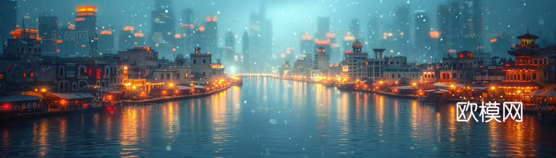 夜晚都市外景下载（渲染图5）