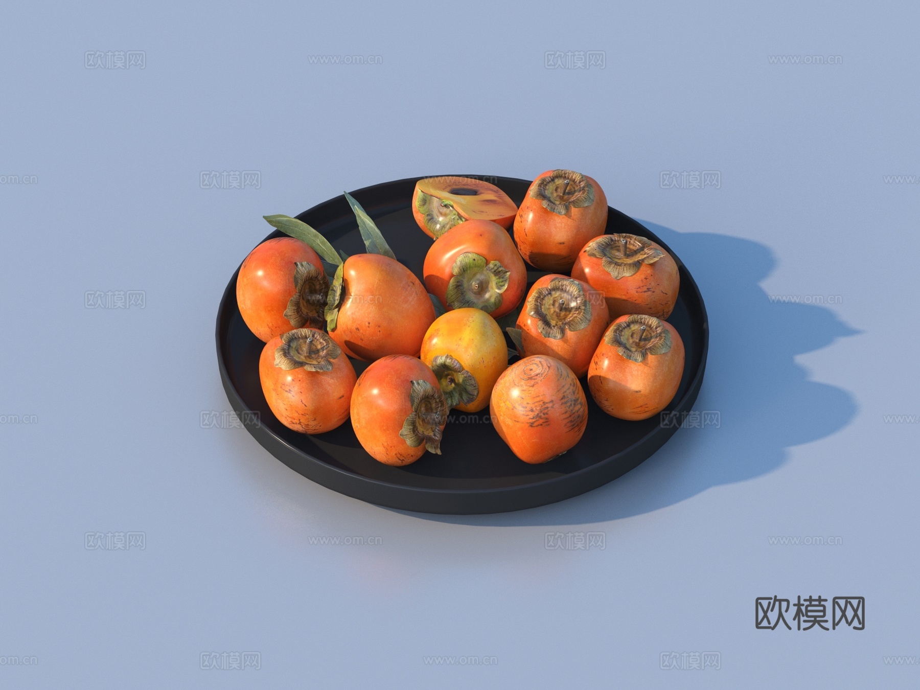 柿子 水果 果盘3d模型
